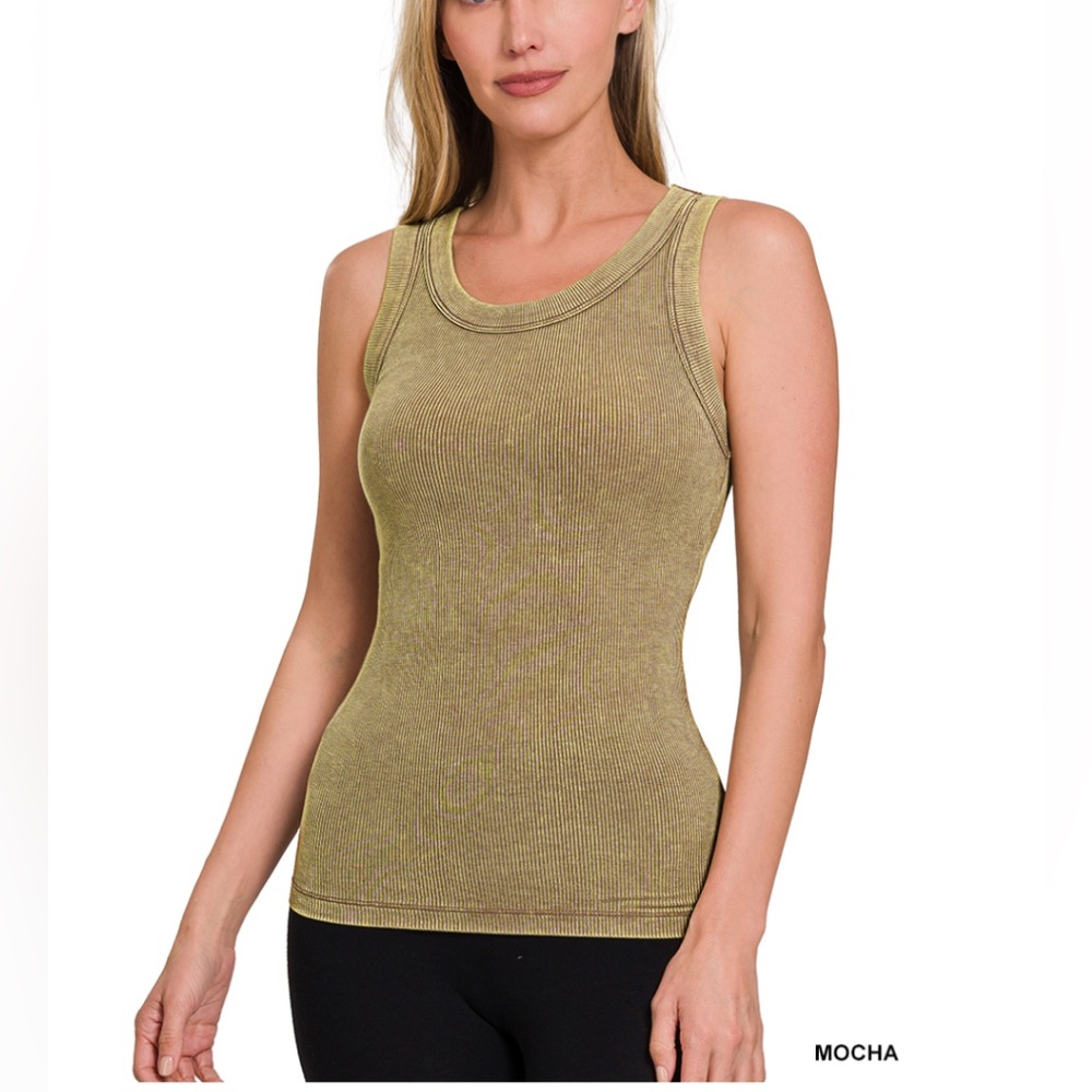 Zenana Ribbed Tank Top - Picture 3 of 6